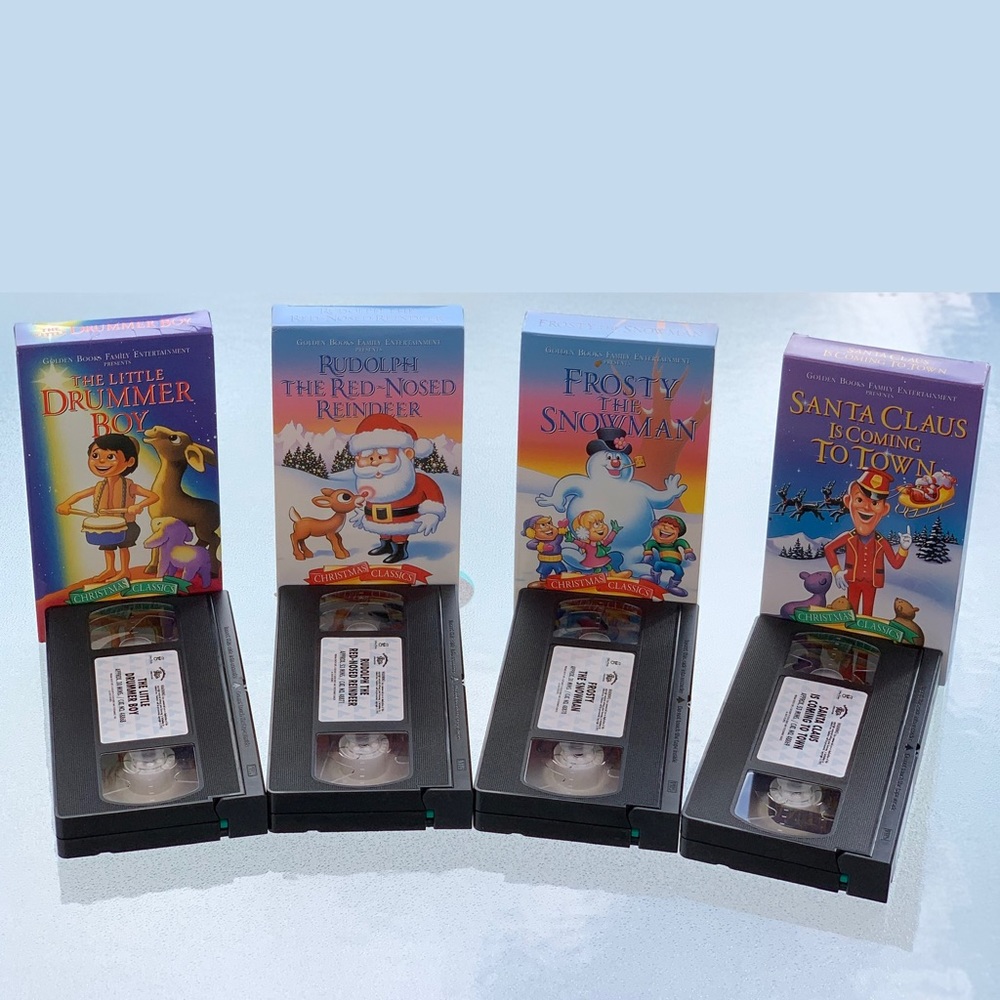 Christmas Classics 1993 VHS 4-Movies Set: Rudolph, Santa, Frosty, Drummer Boy - Picture 2 of 6
